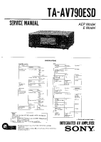 Sony TA-AV790ESD - Service Manual 